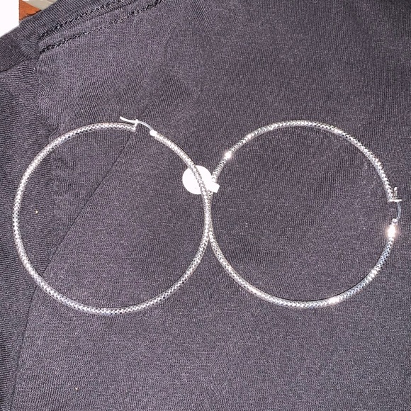 925 sterling silver hoops - Picture 3 of 3